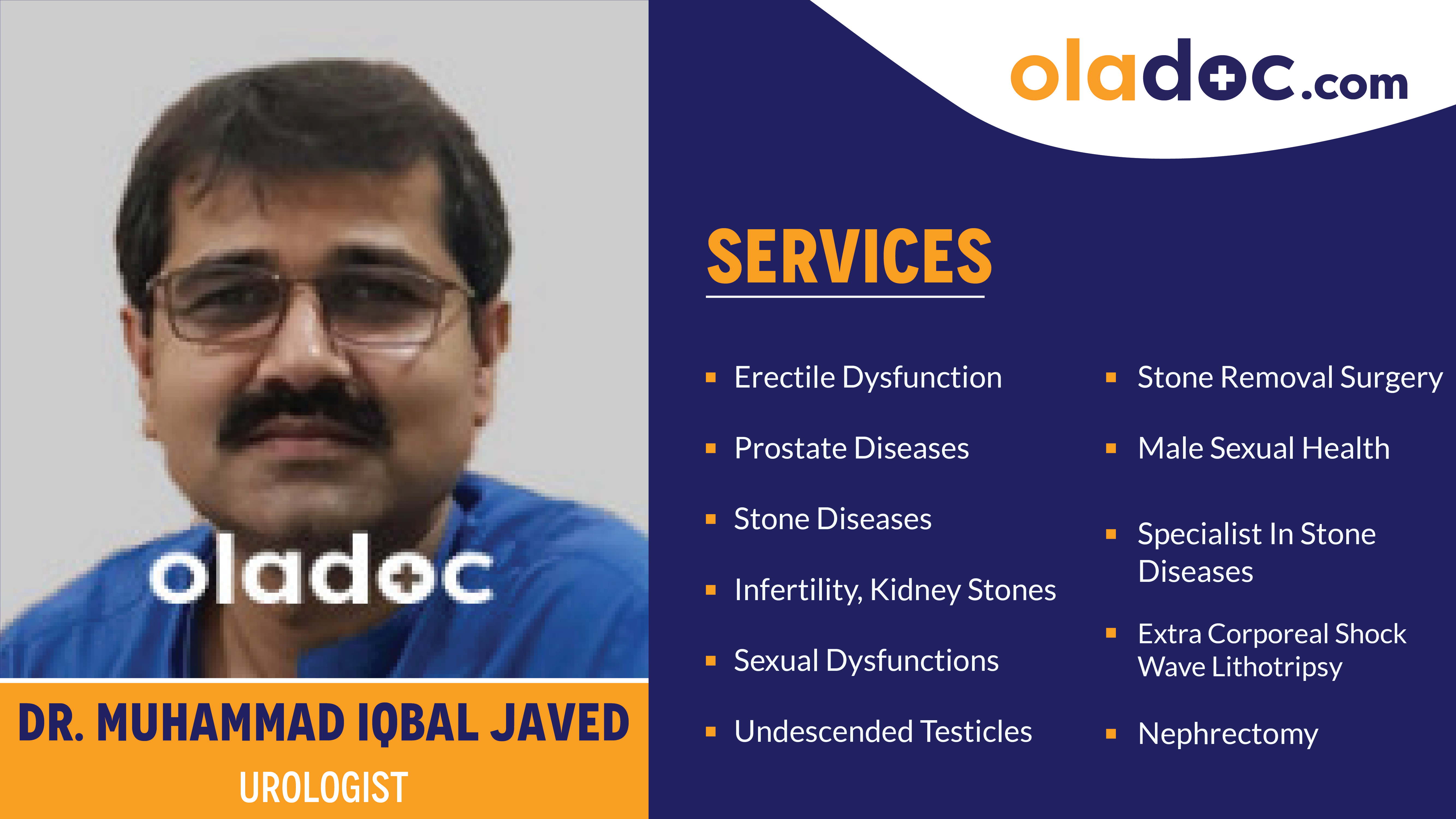 Services provided by Dr.Muhammad Iqbal Javed